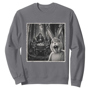 Funny Easter Bunny Selfie Sweatshirt Bigfoot Jersey Devil Chupacabra Egg Hunt TS12 Charcoal Print Your Wear