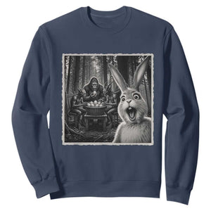 Funny Easter Bunny Selfie Sweatshirt Bigfoot Jersey Devil Chupacabra Egg Hunt TS12 Navy Print Your Wear