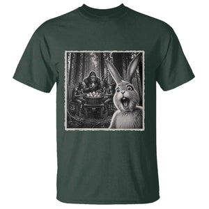 Funny Easter Bunny Selfie T Shirt Bigfoot Jersey Devil Chupacabra Egg Hunt TS12 Dark Forest Green Print Your Wear