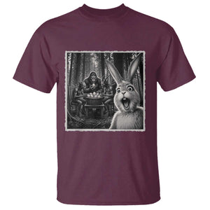 Funny Easter Bunny Selfie T Shirt Bigfoot Jersey Devil Chupacabra Egg Hunt TS12 Maroon Print Your Wear