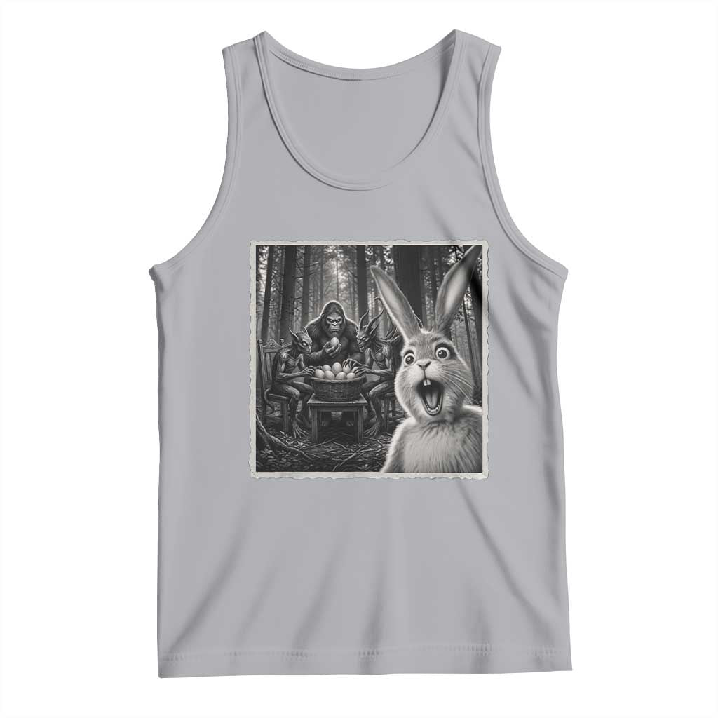Funny Easter Bunny Selfie Tank Top Bigfoot Jersey Devil Chupacabra Egg Hunt TS12 Athletic Heather Print Your Wear