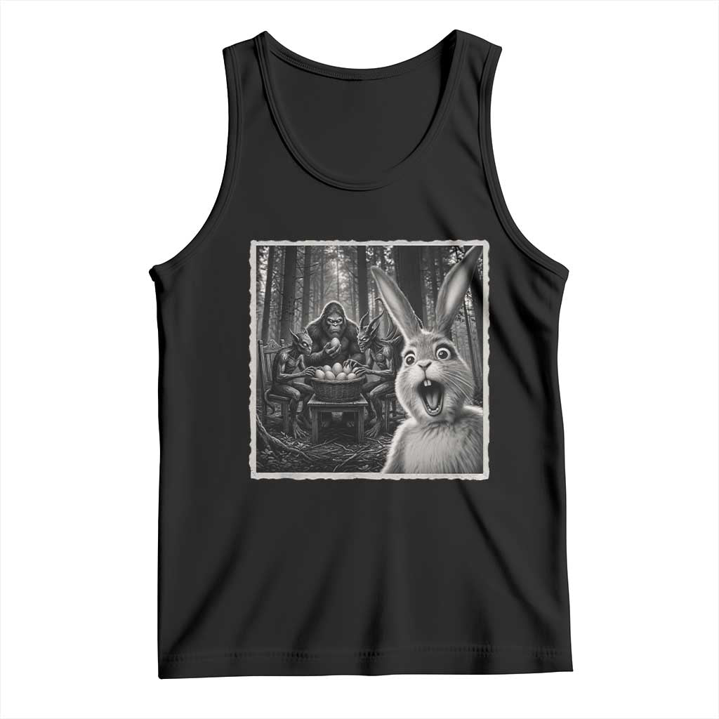 Funny Easter Bunny Selfie Tank Top Bigfoot Jersey Devil Chupacabra Egg Hunt TS12 Black Print Your Wear
