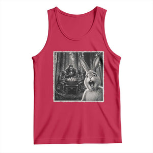 Funny Easter Bunny Selfie Tank Top Bigfoot Jersey Devil Chupacabra Egg Hunt TS12 Red Print Your Wear