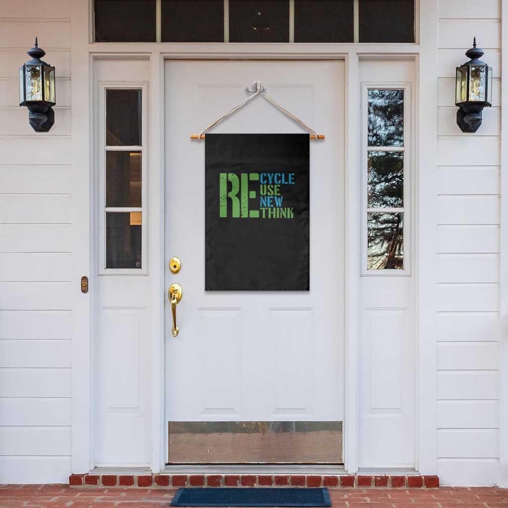 Recycle Reuse Renew Rethink Garden Flag Earth Day TS12 Print Your Wear