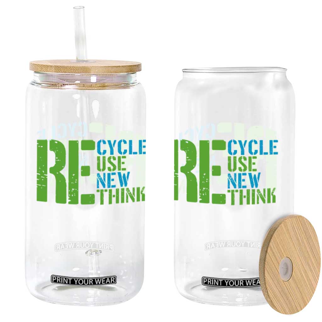 Recycle Reuse Renew Rethink Glass Can Earth Day TS12 Print Your Wear