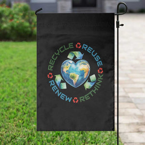 Recycle Reuse Renew Rethink Garden Flag Zero Waste Life TS12 Print Your Wear