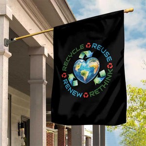 Recycle Reuse Renew Rethink Garden Flag Zero Waste Life TS12 Print Your Wear