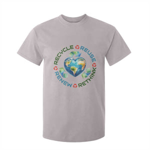 Recycle Reuse Renew Rethink T Shirt For Kid Zero Waste Life TS12 Ice Gray Print Your Wear