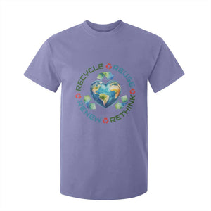 Recycle Reuse Renew Rethink T Shirt For Kid Zero Waste Life TS12 Violet Print Your Wear