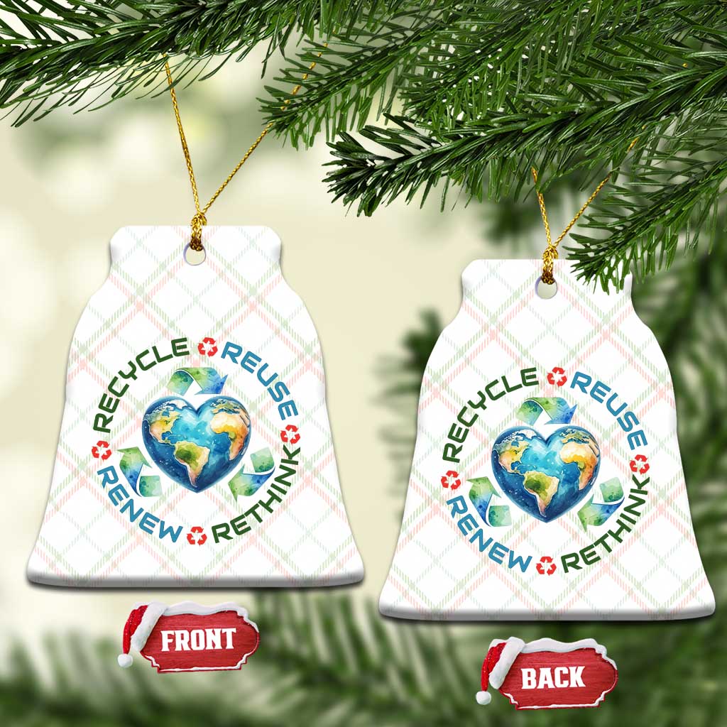 Recycle Reuse Renew Rethink Ceramic Ornament Zero Waste Life TS12 Print Your Wear