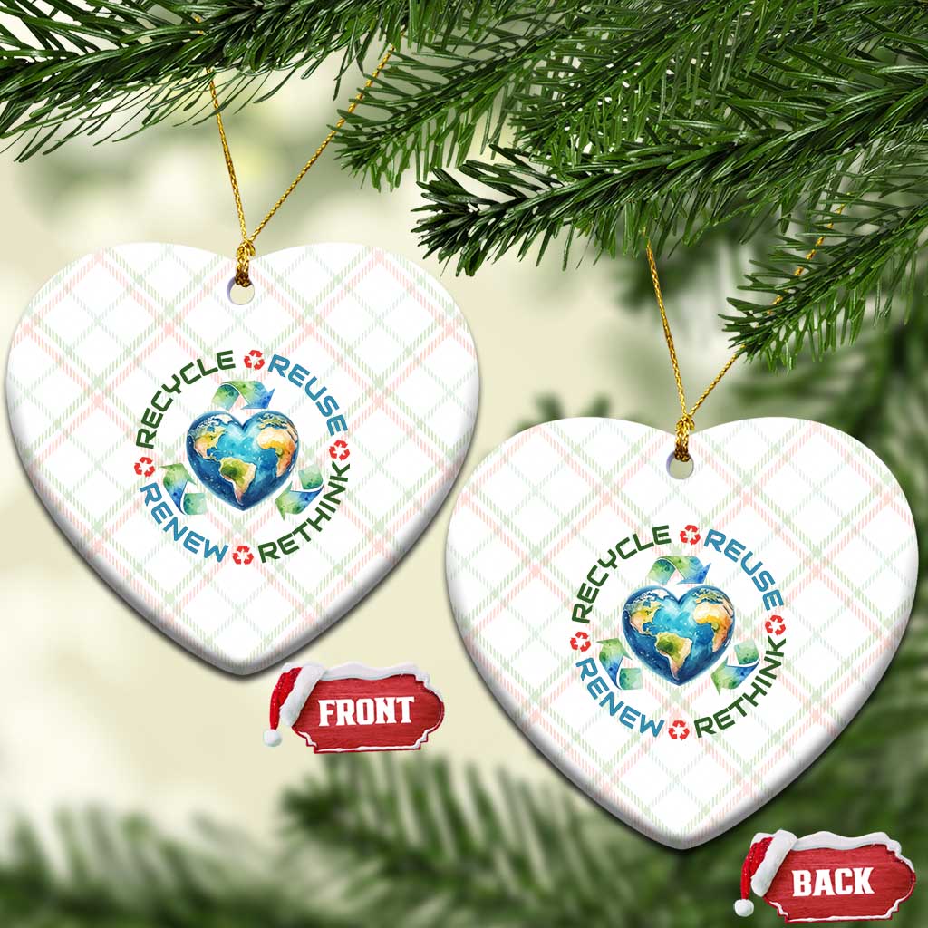 Recycle Reuse Renew Rethink Ceramic Ornament Zero Waste Life TS12 Print Your Wear