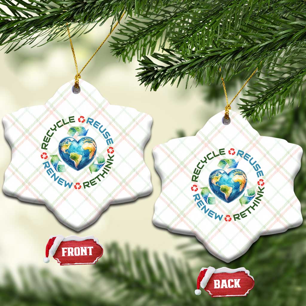 Recycle Reuse Renew Rethink Ceramic Ornament Zero Waste Life TS12 Print Your Wear