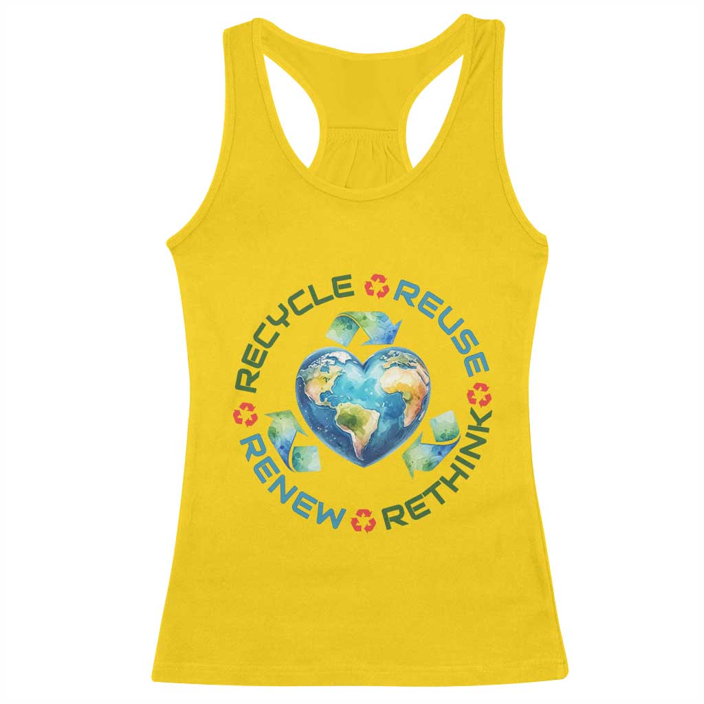 Recycle Reuse Renew Rethink Racerback Tank Top Zero Waste Life TS12 Daisy Print Your Wear