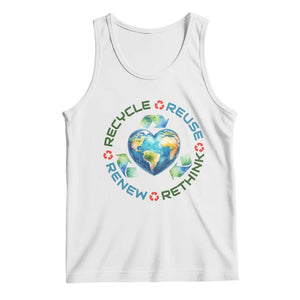 Recycle Reuse Renew Rethink Tank Top Zero Waste Life TS12 White Print Your Wear