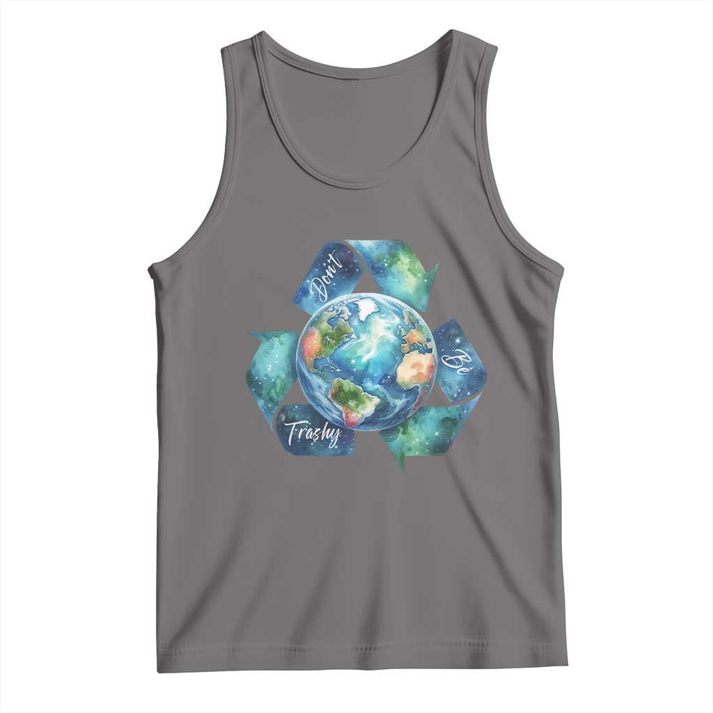 Earth Day Dont Be Trashy Tank Top Environmental Awareness Gift TS12 Deep Heather Print Your Wear
