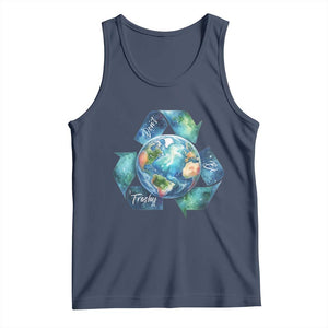Earth Day Dont Be Trashy Tank Top Environmental Awareness Gift TS12 Navy Print Your Wear