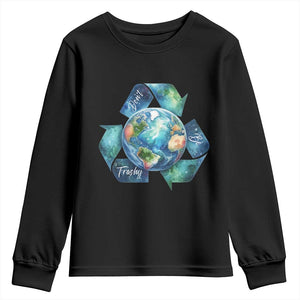 Earth Day Dont Be Trashy Youth Sweatshirt Environmental Awareness Gift TS12 Black Print Your Wear