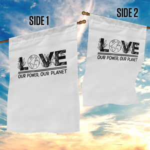 Earth Day 2026 Garden Flag Our Power Our Planet TS12 Print Your Wear