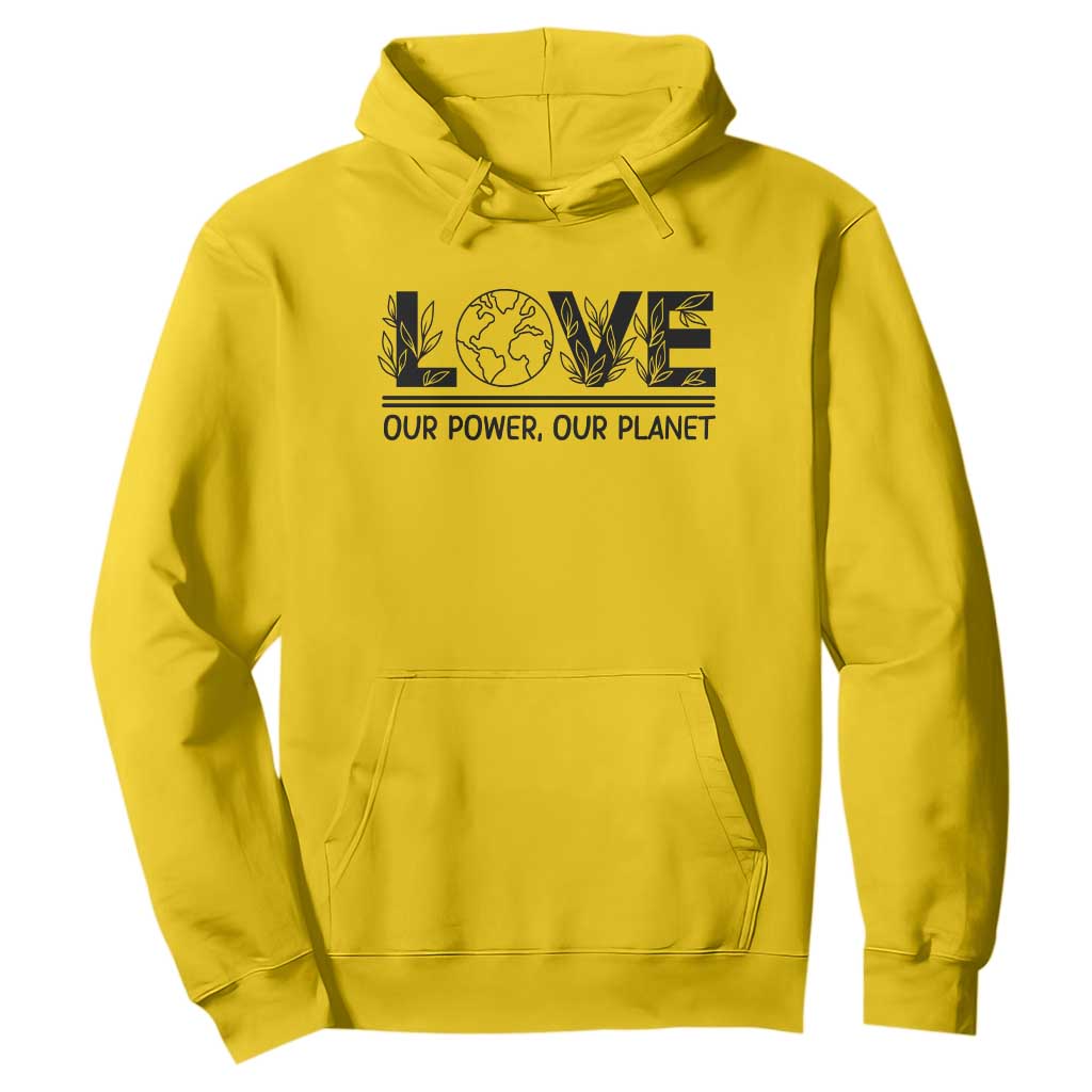 Earth Day 2026 Hoodie Our Power Our Planet TS12 Daisy Print Your Wear