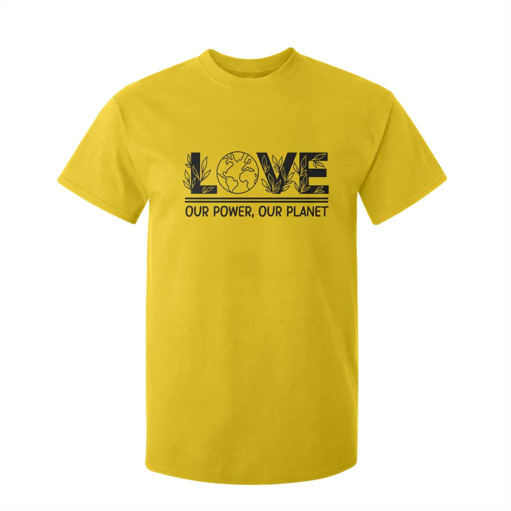 Earth Day 2026 T Shirt For Kid Our Power Our Planet TS12 Daisy Print Your Wear