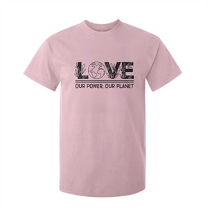 Earth Day 2026 T Shirt For Kid Our Power Our Planet TS12 Light Pink Print Your Wear