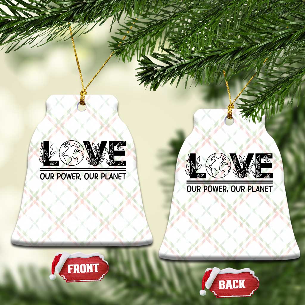 Earth Day 2026 Ceramic Ornament Our Power Our Planet TS12 Print Your Wear