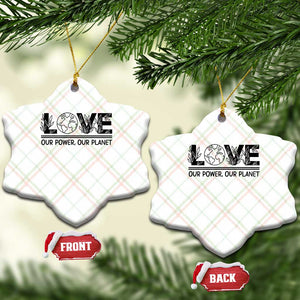 Earth Day 2026 Ceramic Ornament Our Power Our Planet TS12 Print Your Wear