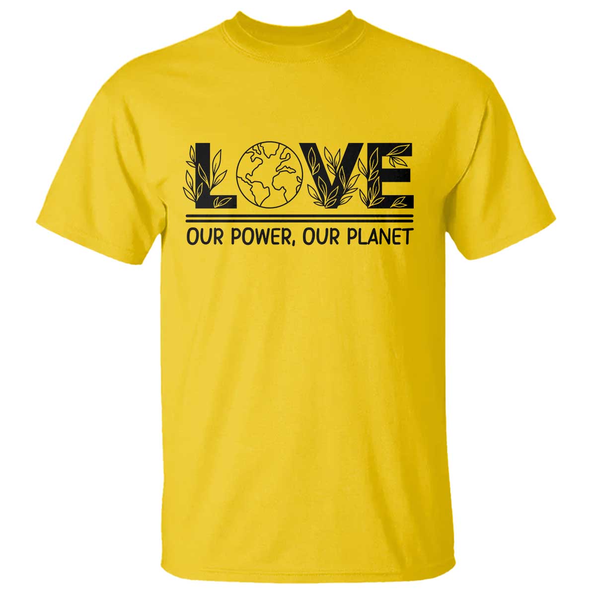 Earth Day 2026 T Shirt Our Power Our Planet TS12 Daisy Print Your Wear