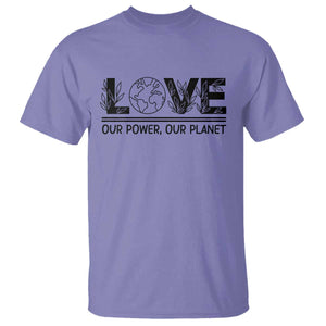 Earth Day 2026 T Shirt Our Power Our Planet TS12 Violet Print Your Wear