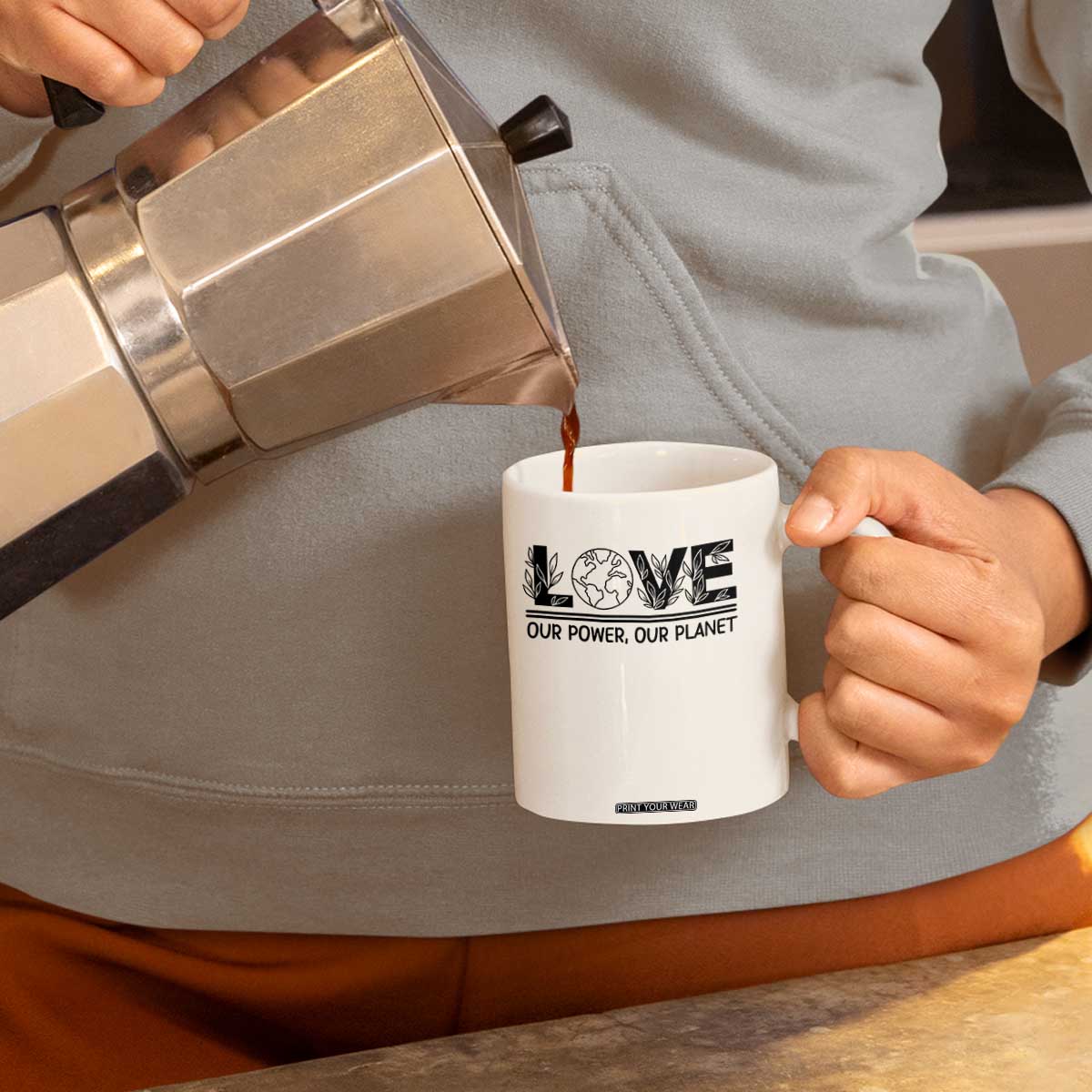 Earth Day 2026 Coffee Mug Our Power Our Planet TS12 Print Your Wear
