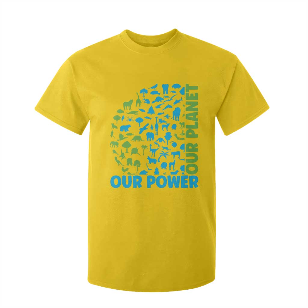 Earth Day Environmental Activism T Shirt For Kid Our Power Our Planet TS12 Daisy Print Your Wear