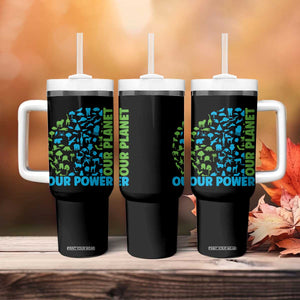 Earth Day Environmental Activism Tumbler With Handle Our Power Our Planet TS12 Print Your Wear