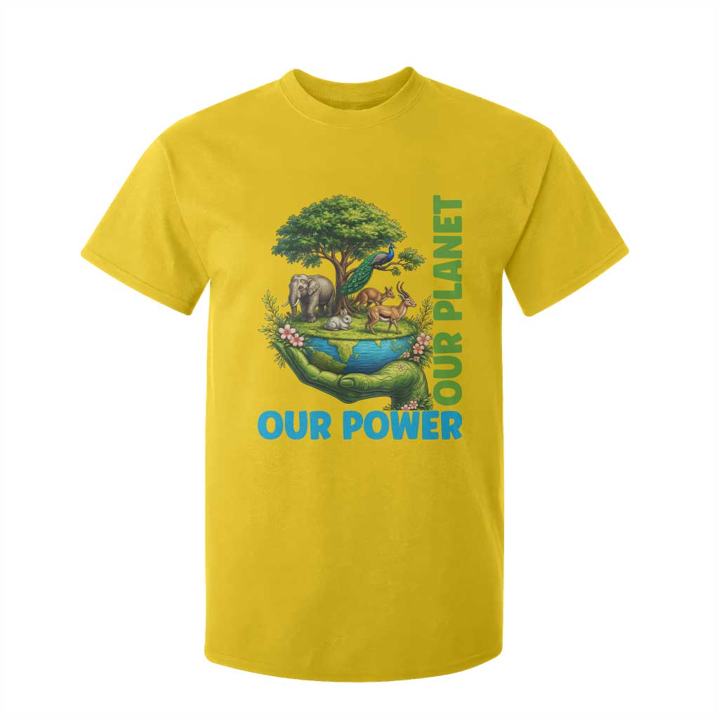 Our Power Our Planet T Shirt For Kid Earth Day Nature Lover Gift TS12 Daisy Print Your Wear