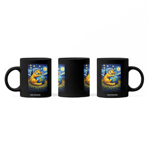Earth Day Coffee Mug Starry Night Cat Hugging Earth TS12 Print Your Wear