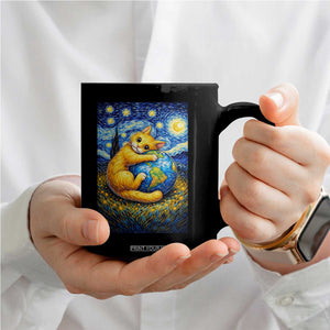 Earth Day Coffee Mug Starry Night Cat Hugging Earth TS12 Print Your Wear
