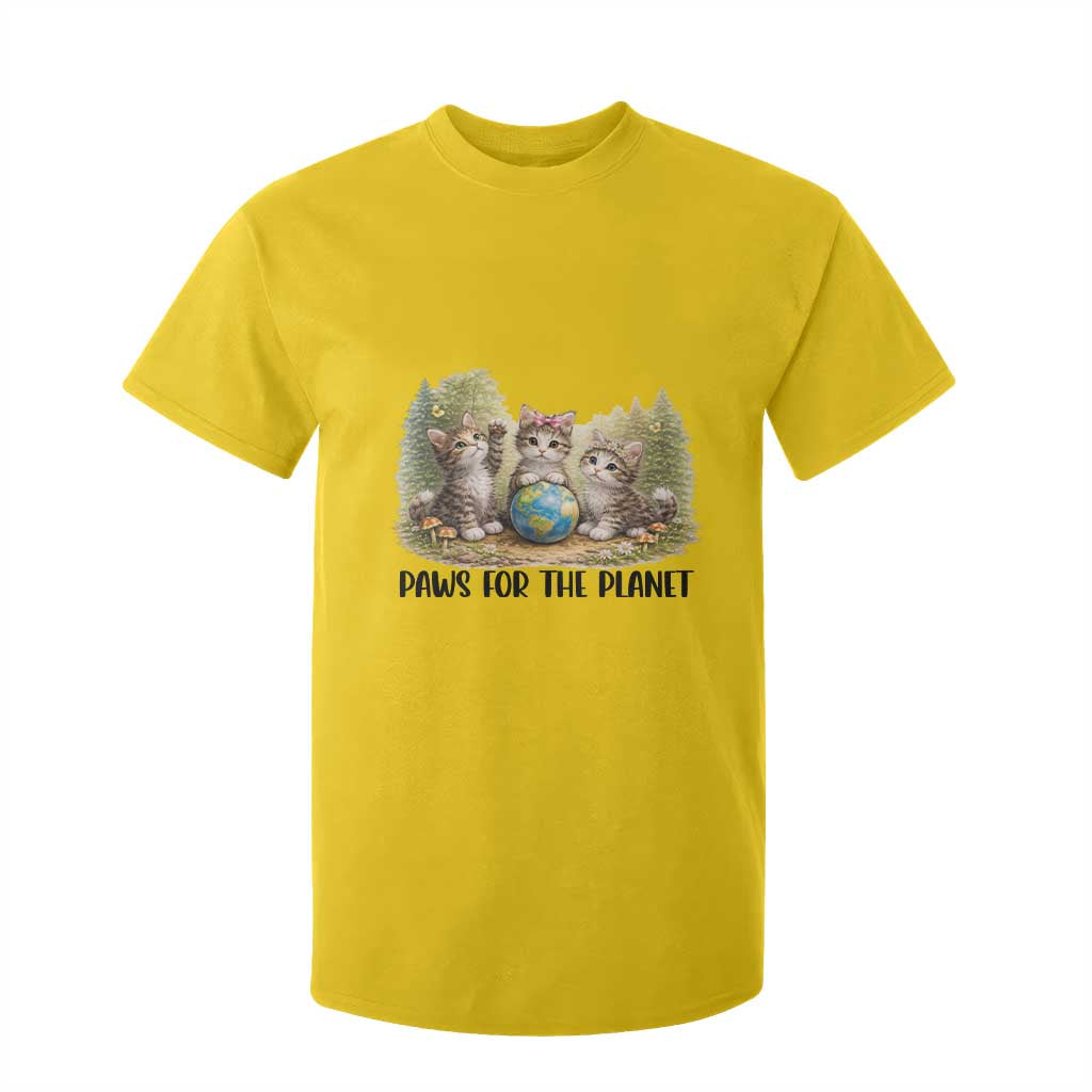 Earth Day Cat Lover T Shirt For Kid Paws For The Planet TS12 Daisy Print Your Wear