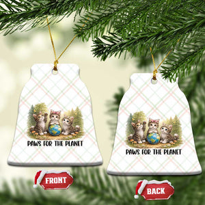 Earth Day Cat Lover Ceramic Ornament Paws For The Planet TS12 Print Your Wear