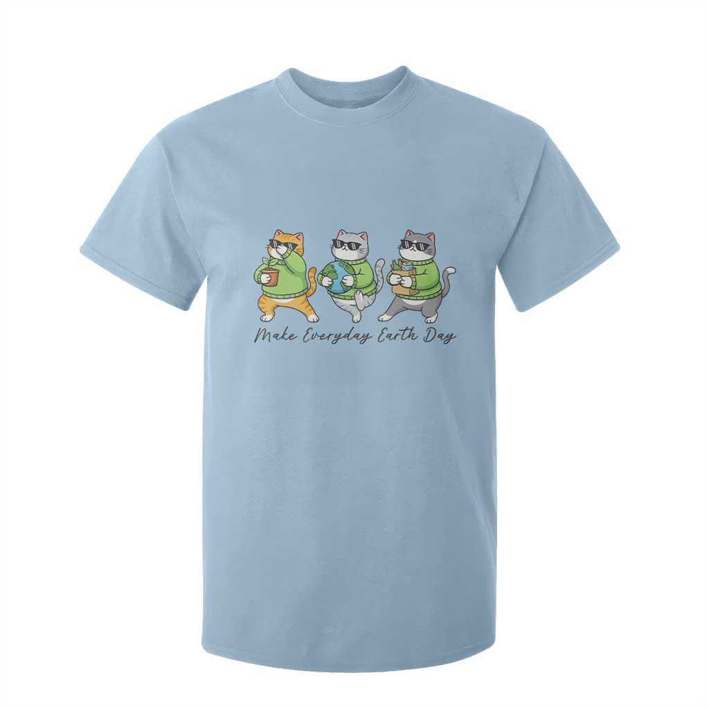Make Everyday Earth Day T Shirt For Kid Eco Friendly Cat Lover TS12 Light Blue Print Your Wear