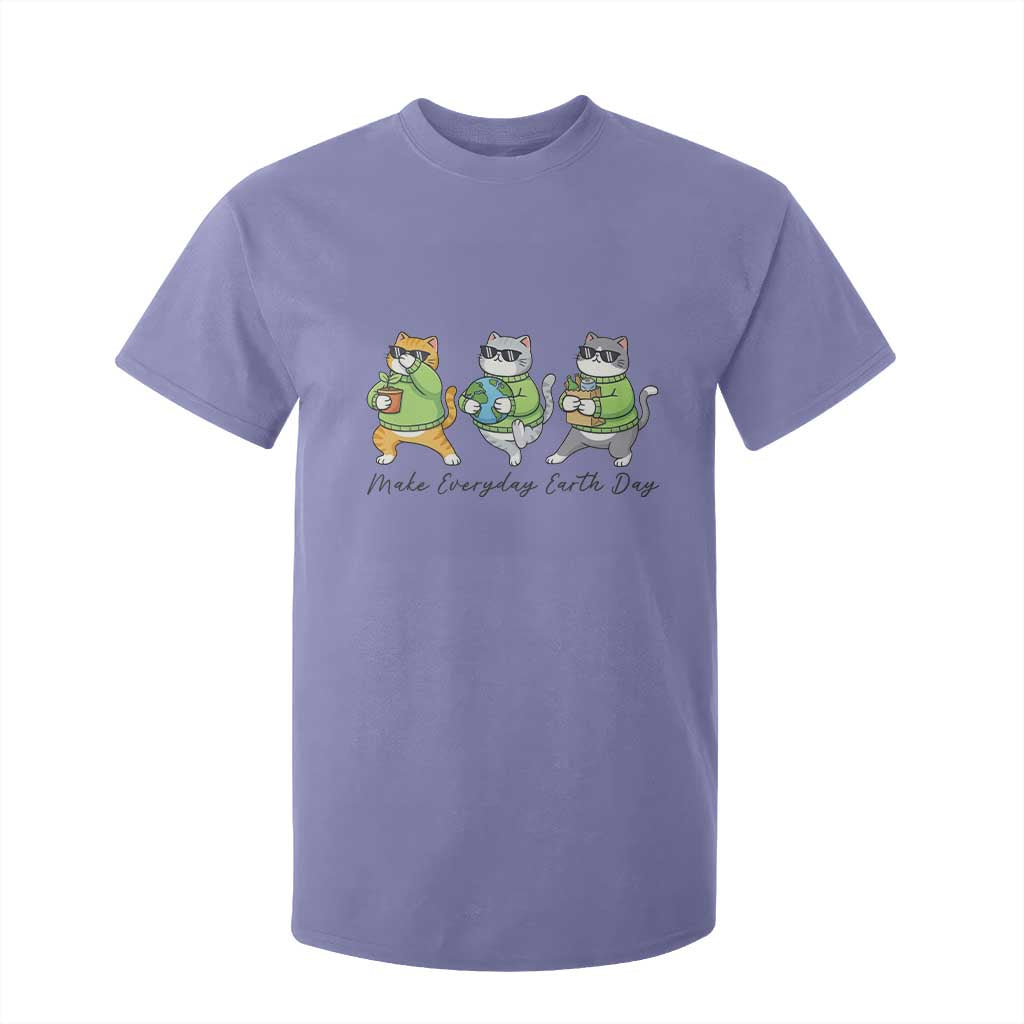 Make Everyday Earth Day T Shirt For Kid Eco Friendly Cat Lover TS12 Violet Print Your Wear