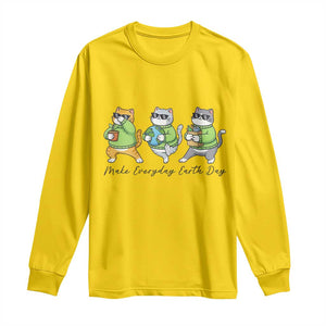 Make Everyday Earth Day Long Sleeve Shirt Eco Friendly Cat Lover TS12 Daisy Print Your Wear