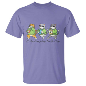 Make Everyday Earth Day T Shirt Eco Friendly Cat Lover TS12 Violet Print Your Wear