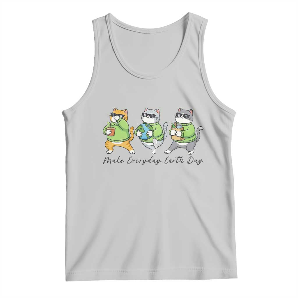 Make Everyday Earth Day Tank Top Eco Friendly Cat Lover TS12 Ash Print Your Wear