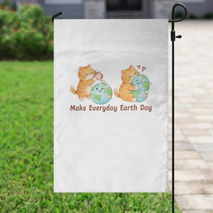 Make Everyday Earth Day Garden Flag Cute Cat Healing Planet Earth TS12 Print Your Wear