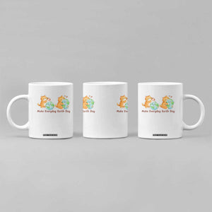 Make Everyday Earth Day Coffee Mug Cute Cat Healing Planet Earth TS12 Print Your Wear