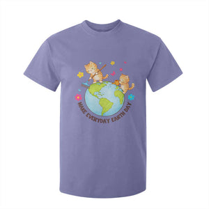 Make Everyday Earth Day T Shirt For Kid Funny Cat Lover Gift TS12 Violet Print Your Wear