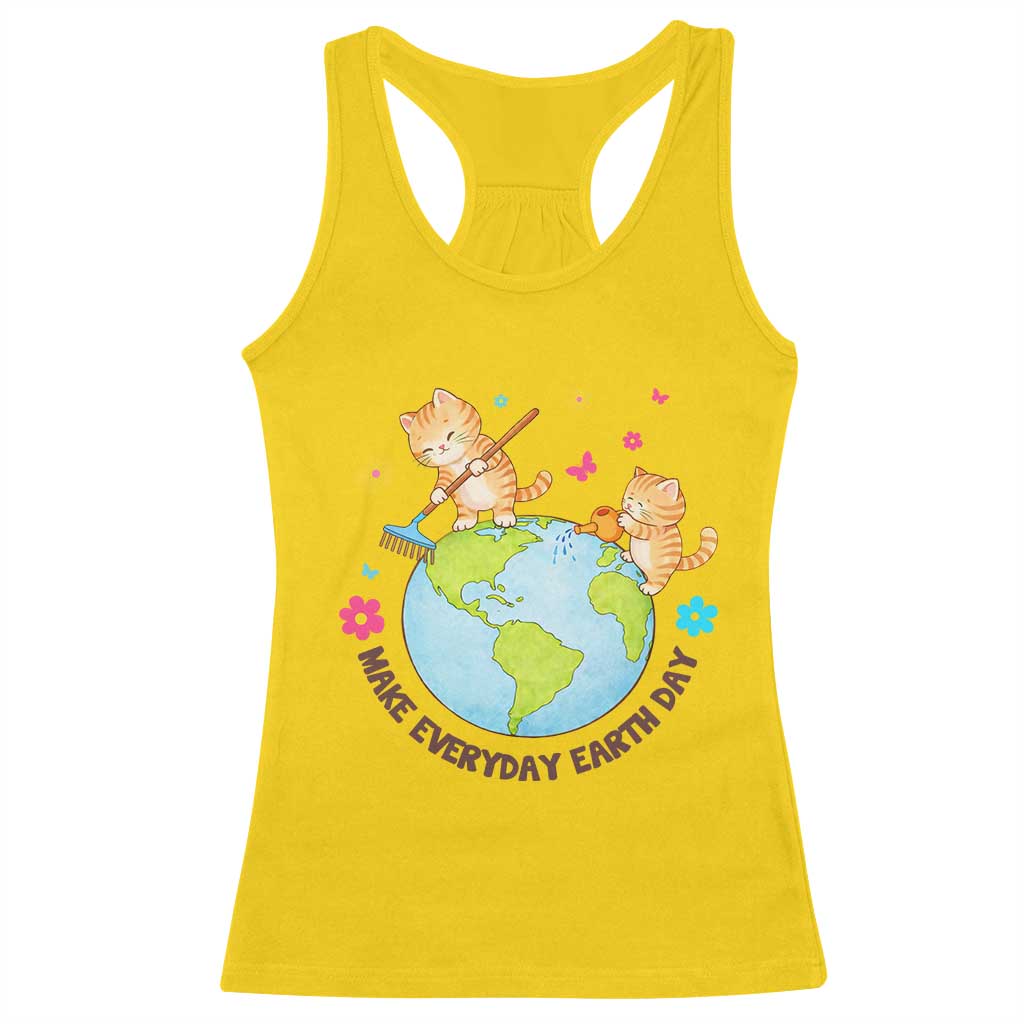 Make Everyday Earth Day Racerback Tank Top Funny Cat Lover Gift TS12 Daisy Print Your Wear