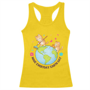 Make Everyday Earth Day Racerback Tank Top Funny Cat Lover Gift TS12 Daisy Print Your Wear