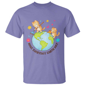 Make Everyday Earth Day T Shirt Funny Cat Lover Gift TS12 Violet Print Your Wear