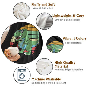 Funny Earth Day Dinosaur Lover Throw Blanket Save The Planet TS12 Print Your Wear