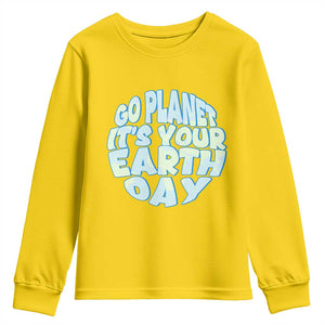 Go Planet It Is Your Earth Day Youth Sweatshirt Environmental Activism TS12 Daisy Print Your Wear